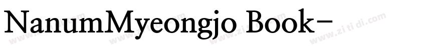 NanumMyeongjo Book字体转换